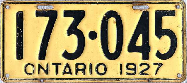 vg condition Ontario 1927