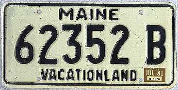 Maine 1981 w/ Reflectolite